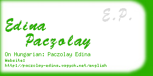 edina paczolay business card